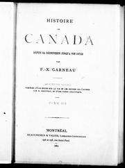 Cover of: Histoire du Canada depuis sa découverte jusqu'à nos jours by F.-X. Garneau