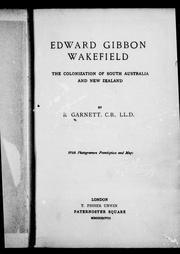 Cover of: Edward Gibbon Wakefield by by R. Garnett.