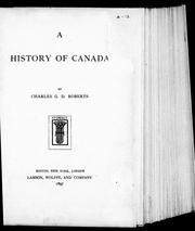 Cover of: A history of Canada