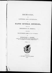 Cover of: Memoirs and letters and journals of Major General Riedesel during his residence in America by translated from the original German of Max von Eelking by William L. Stone.