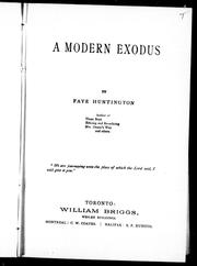 Cover of: A modern exodus by by Faye Huntington.