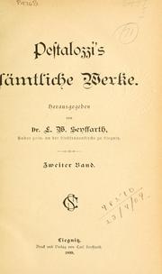 Cover of: Sämtliche Werke by Johann Heinrich Pestalozzi