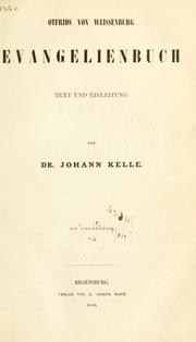 Cover of: Evangelienbuch by Otfrid von Weissenburg