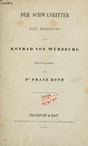 Cover of: Der Schwanritter by Konrad von Würzburg