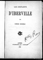 Cover of: Les exploits d'Iberville by Edmond Rousseau