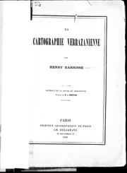 Cover of: La cartographie verrazanienne by Henry Harrisse