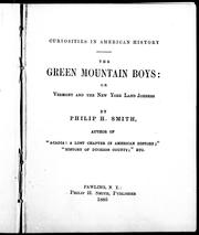 The Green Mountain boys, or, Vermont and the New York land jobbers by Philip H. Smith