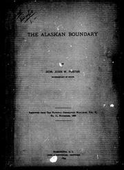Cover of: The Alaskan boundary