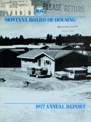 Cover of: Annual report - Montana Board of Housing.