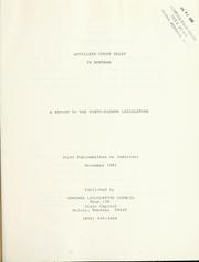 Cover of: Appellate Court delay in Montana: a report to the forty-eighth legislature