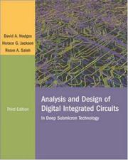 Cover of: Analysis and Design of Digital Integrated Circuits by David A. Hodges, David A. Hodges