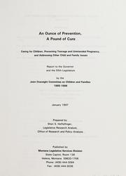 Cover of: An ounce of prevention, a pound of cure | Sheri S. Heffelfinger