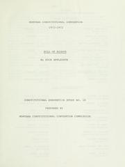 Cover of: Bill of rights by Rick Applegate