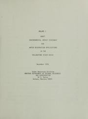 Draft environmental impact statement for water reservation applications in the Yellowstone River Basin by Montana. Water Resources Division.