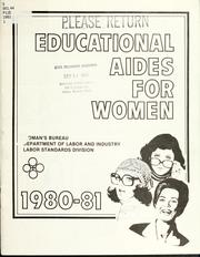 Cover of: Educational aides for women: 1980-1981.