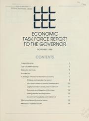 Cover of: Economic Transition Task Force report to the Governor. by Montana. Economic Transition Task Force.