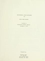 Cover of: Environmental impact assessment for Pryor Creek Estates located in Yellowstone County, Montana by Economics West (Firm)