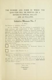 Cover of: Initiative measure No. 7 by Montana. Secretary of State.