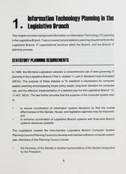 Cover of: Legislative branch computer system plan | Montana. Legislative Services Division.