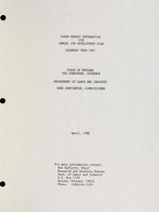 Cover of: Labor market information for annual job development plan calendar year 1987
