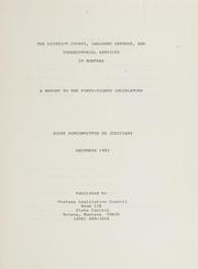 Cover of: district courts, indigent defense, and prosecutorial services in Montana: a report to the forty-eighth Legislature