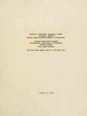 Cover of: Missoula Vocational Technical Center, Missoula, Montana, entity identification number 1-816000663A1 by Galusha, Higgins, and Galusha.