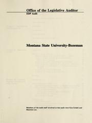 Cover of: Montana State University -- Bozeman by Montana. Legislature. Office of the Legislative Auditor.