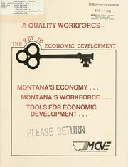 Cover of: Montana's economy, Montana's workforce by Montana Council on Vocational Education