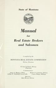 Cover of: Manual for real estate brokers and salesmen