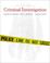 Cover of: Criminal investigation