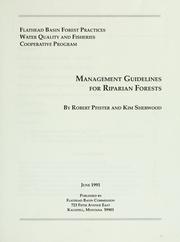 Management guidelines for riparian forests by Robert D. Pfister