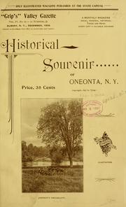 Cover of: Historical souvenir of Oneonta, N.Y. ..