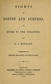 Cover of: Sights in Boston and suburbs: or, Guide to the stranger.