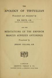 Cover of: The  apology of Tertullian