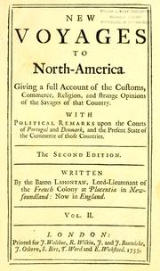 Cover of: New voyages to North-America. by Louis Armand de Lom d'Arce baron de Lahontan