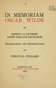 Cover of: In memoriam, Oscar Wilde