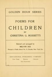 Cover of: Poems for children