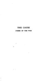 Cover of: The cause: poems of the war