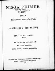 Cover of: NiTsga primer: part I, spelling and reading ; anspelsqum Tsim algiuk