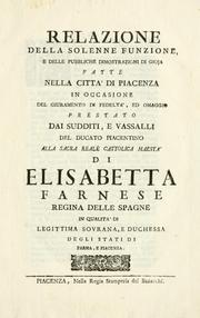 Cover of: Relazione della solenne funzione e delle pubbliche dimostrazioni di gioja by 