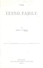 The Fenno family by Allen H. Bent