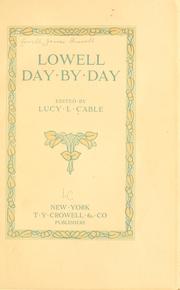 Cover of: Lowell day by day