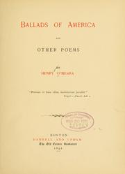 Cover of: Ballads of America by Henry O'Meara