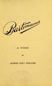 Cover of: Bartimaeus: a poem