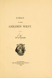 Cover of: Lyrics of the golden west