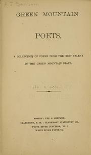 Cover of: Green Mountain poets. by Albert J. Sanborn
