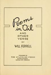 Poems in oil and other verse by Will Ferrell