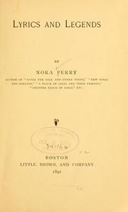 Cover of: Lyrics and legends. by Nora Perry