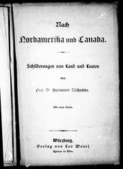Cover of: Nach Nordamerika und Canada by Hermann Zschokke