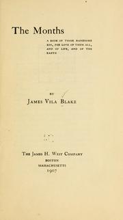 Cover of: The months by James Vila Blake